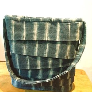 STRIPE DENIM TOTE BAG